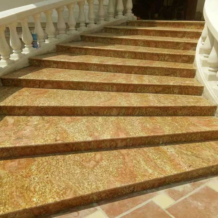 Cầu thang ốp đá marble13