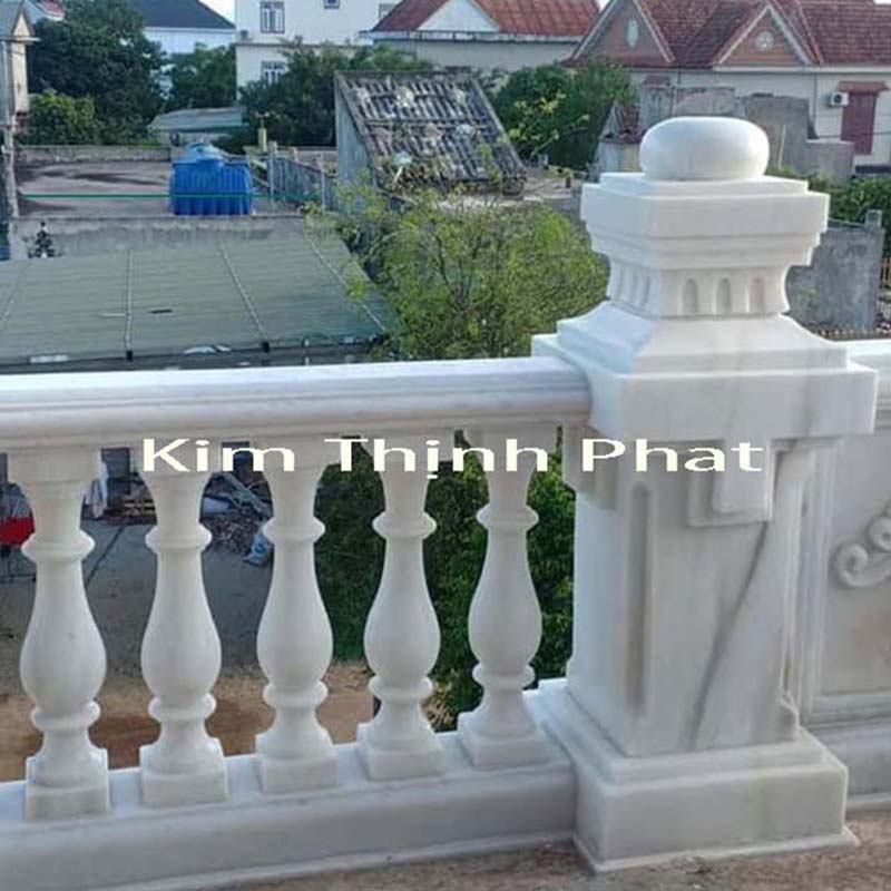 đá hoa cương lan can đẹp nhất màu trắng